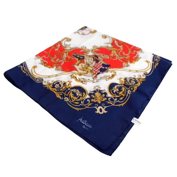 30"x30.5" LAHMY Patricia MULTICOLOR HORSE Equestrian POLYESTER SCARF SHAWL (B46 - Picture 8 of 10